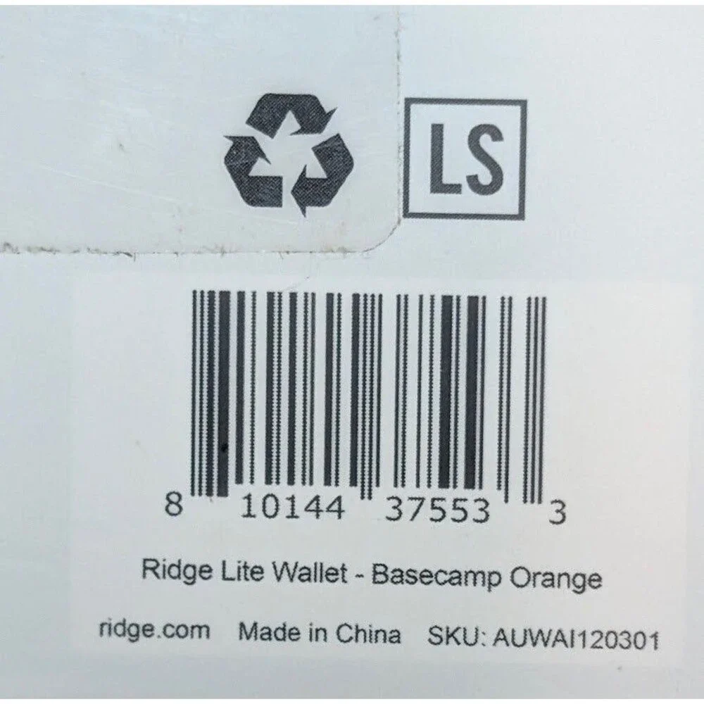 Ridge Lite Minimalist Wallet Basecamp Orange Aluminum RFID Slim EDC New Box